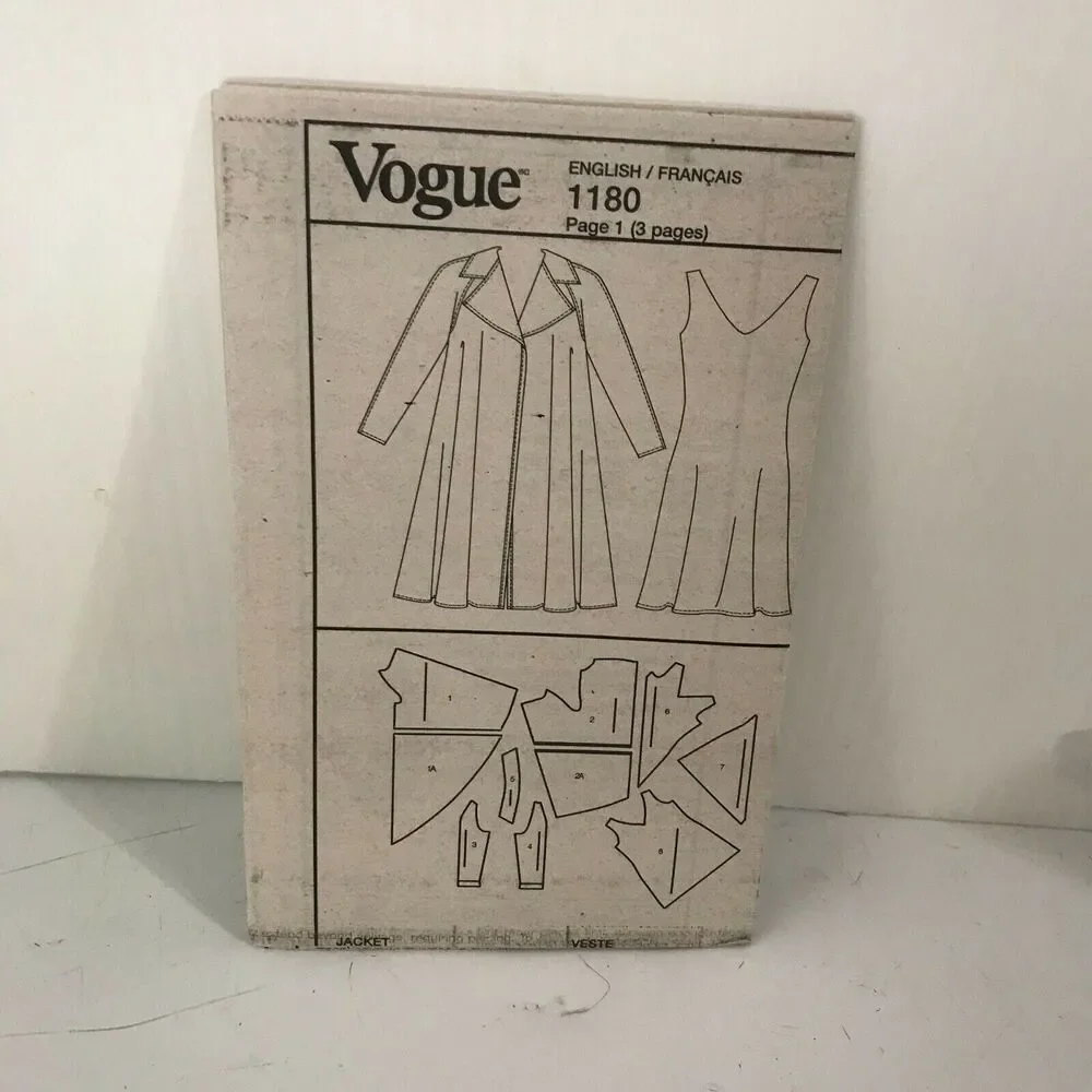 #V1180 Vogue Womans dress sewing pattern size 6-12